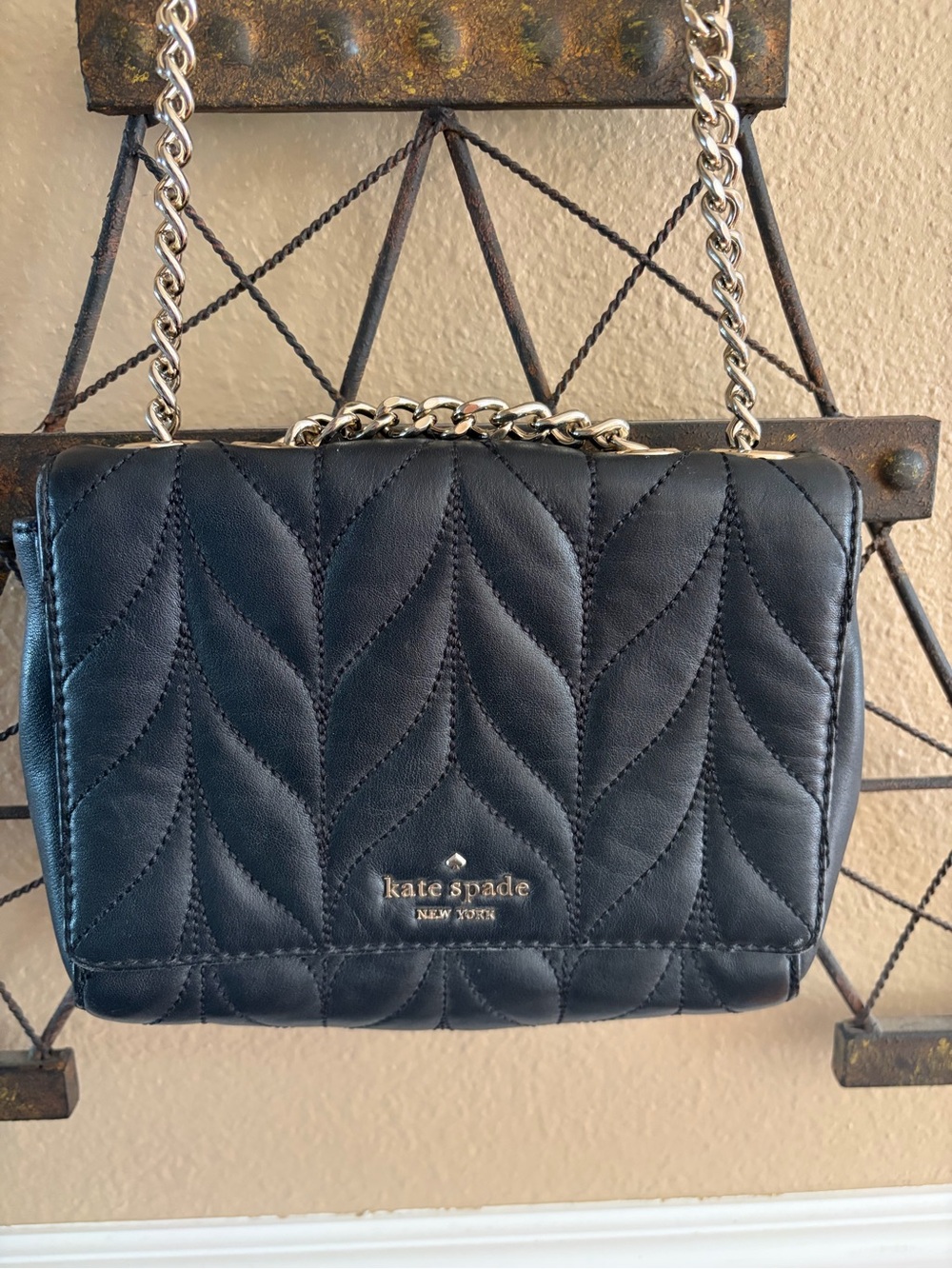 Kate Spade Black Briar Lane Quilted Leather Emelyn Mini Cross Body Purse